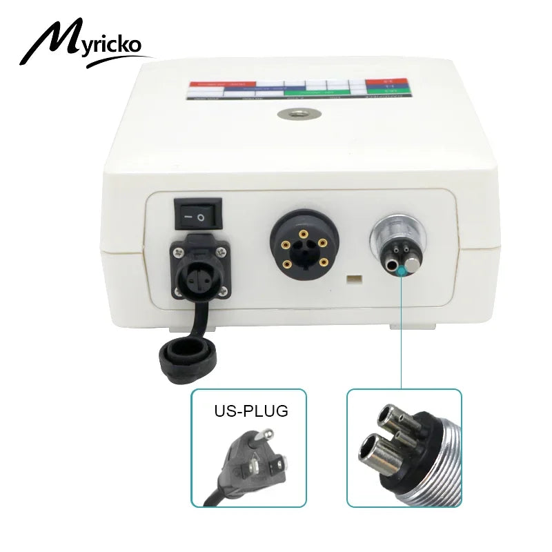 Moteur électrique dentaire sans balais 1:5/1:1, micromoteur LED : pièce à main à contre-angle à fibre optique basse vitesse pour laboratoire dentaire