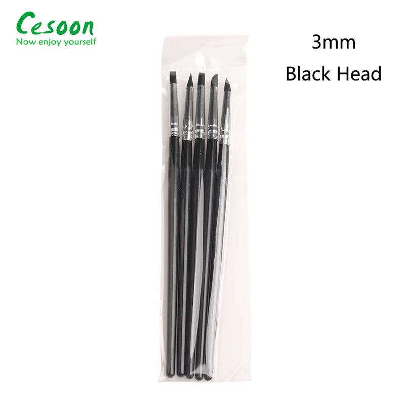 Dental Shaping Silicone Resin Brush Pens For Porcelain Teeth Tool Adhesive Composite Cement 5mm Head Soft Art Brushes Dentistry