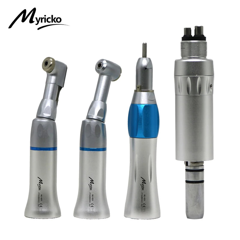 Dental Low Speed rotation  Handpiece External Water Turbine Straight Key Type/Push Button Contra Angle  Air Motor 2/4 Holes