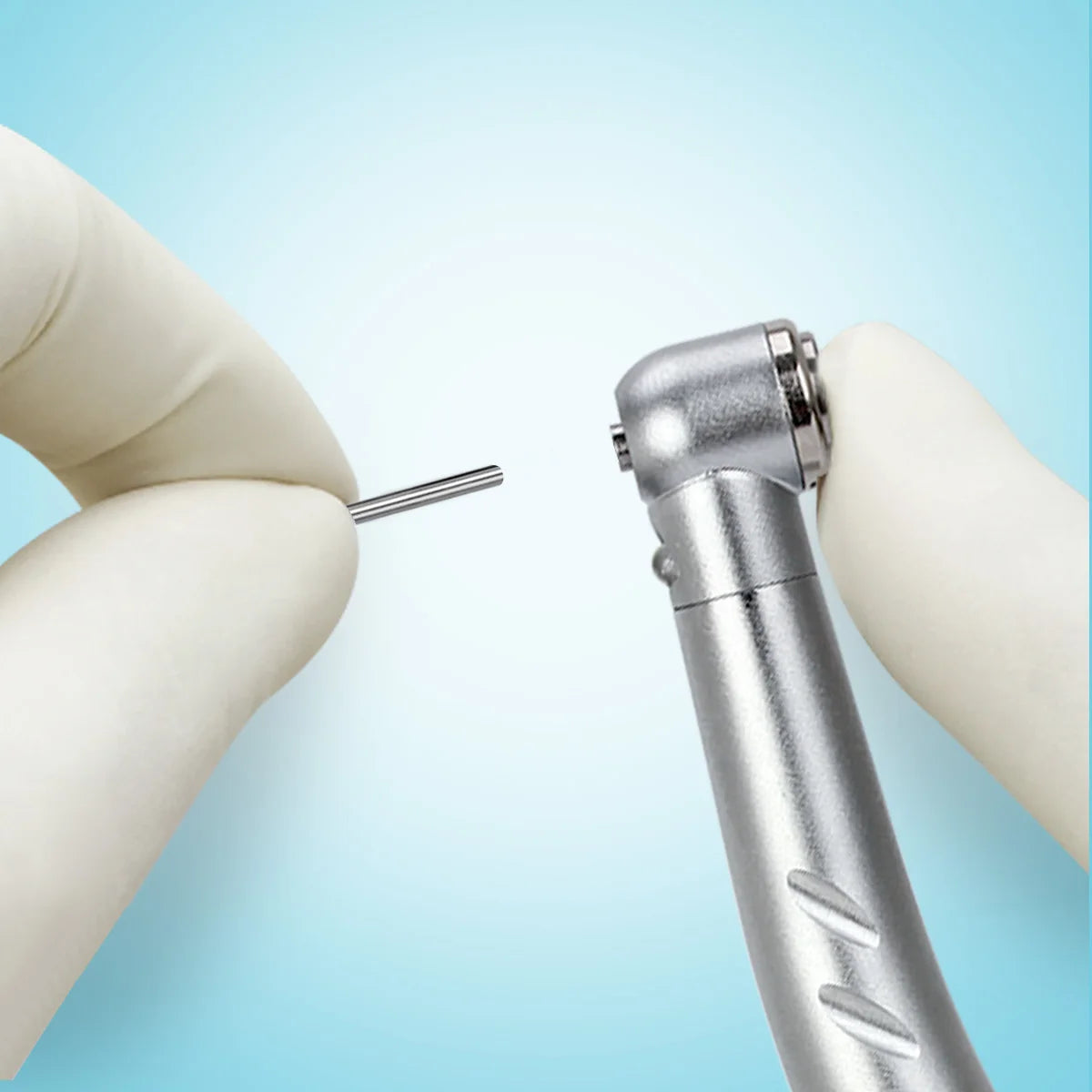 Azdent Dental LED High Speed Handpiece E-generator Integrated Standard Head Push Button 3 Water Spray JD008A-SP