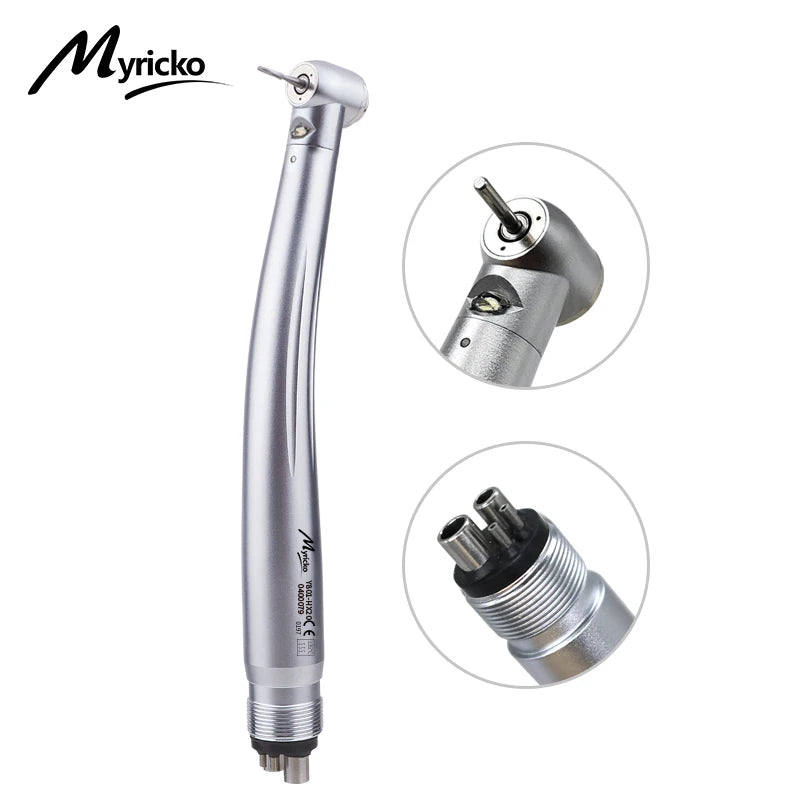 Myricko Dental  High Speed LED Handpiece Air Turbine E-generator Dental Handpiece Torque rotation 2/4Holes for NSK Self-powered