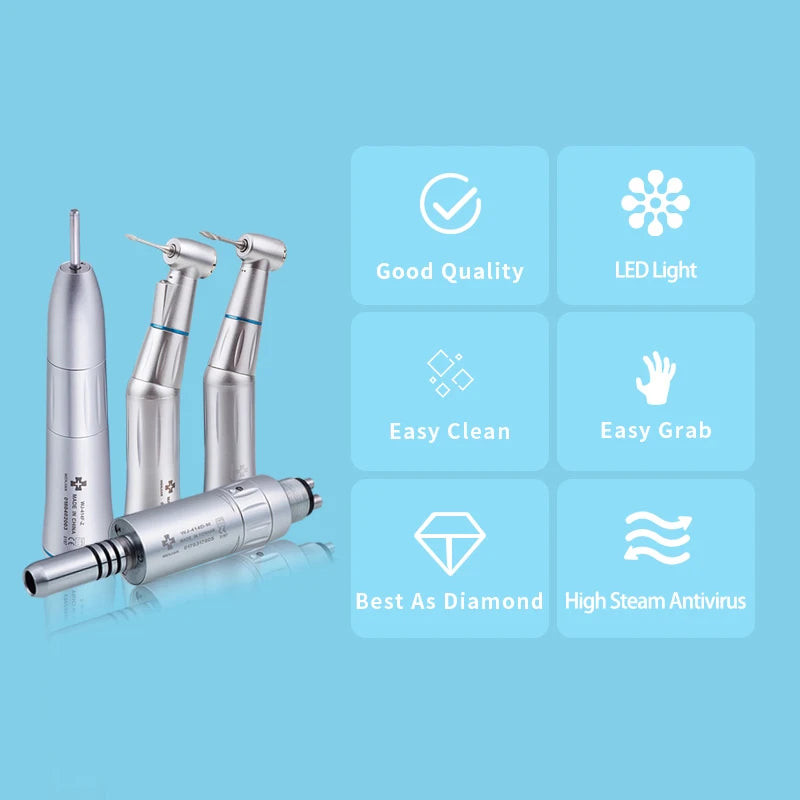 WenJian Dental Slow Low Speed Handpiece Internal Water Spray Dentist Jet Straight Contra Angle Air Motor Kit Dentistry Tool