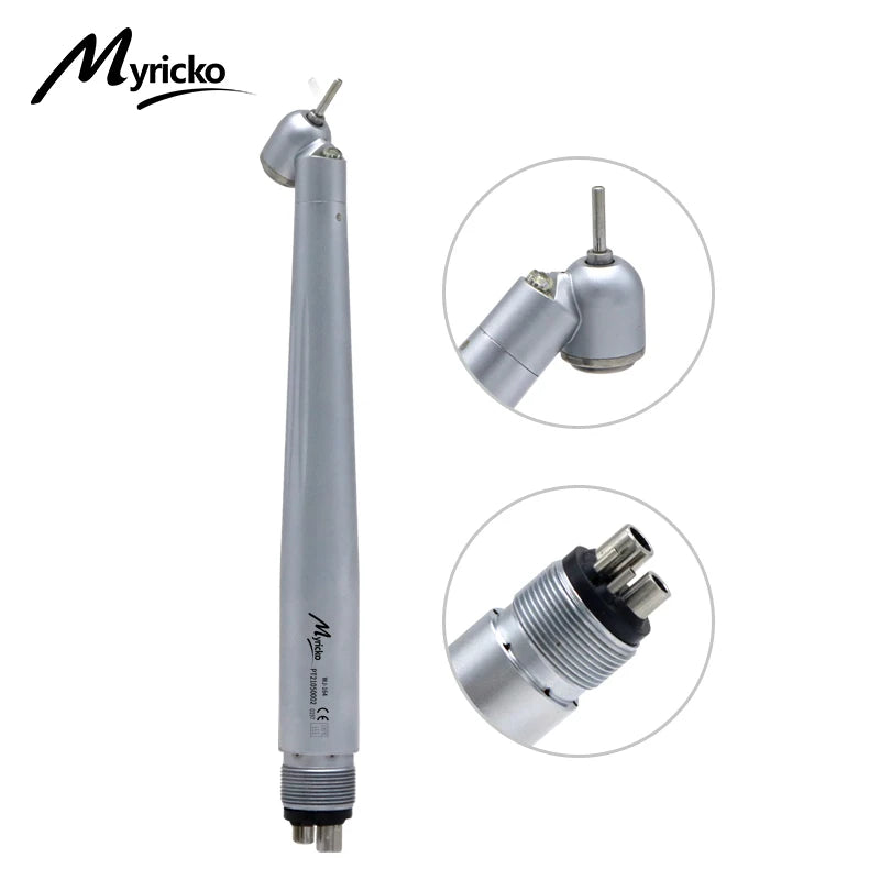2 /4 Hole Dental LED 45 Degree E generator  Surgical  LED Standard Push Button Handpiece Single Water Spray Turbine rotation