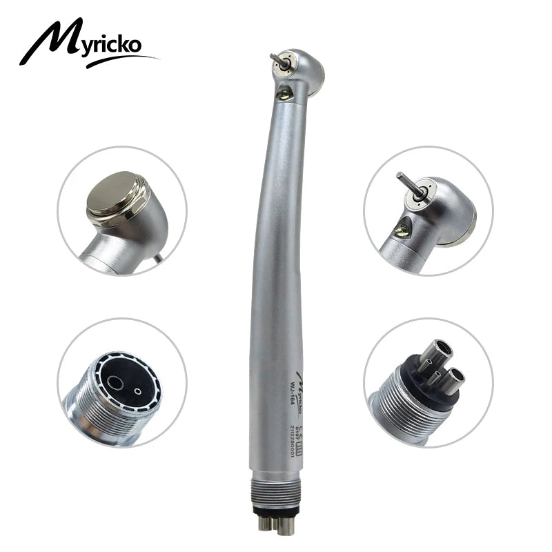 Dental LED High Speed Handpiece rotation Standard Head Air Turbine E-Generator Stainless Bearing Dentist Tips Triple Water Spray