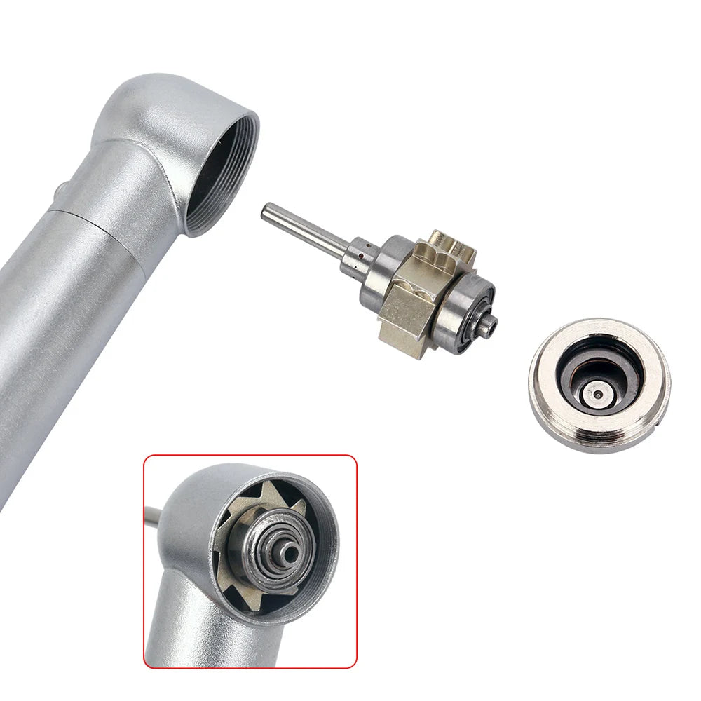 Azdent Dental LED High Speed Handpiece E-generator Integrated Standard Head Push Button 3 Water Spray JD008A-SP