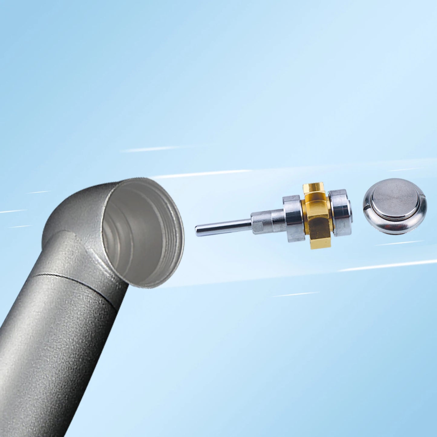 WenJian Dental High Speed LED Optic E-Generator Handpiece 2/4 Holes Standard Head Push Button Self Power rotation