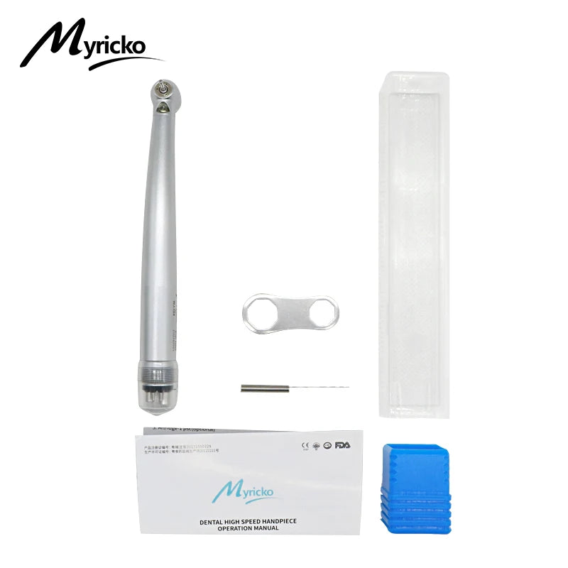 Dental LED High Speed Handpiece rotation Standard Head Air Turbine E-Generator Stainless Bearing Dentist Tips Triple Water Spray