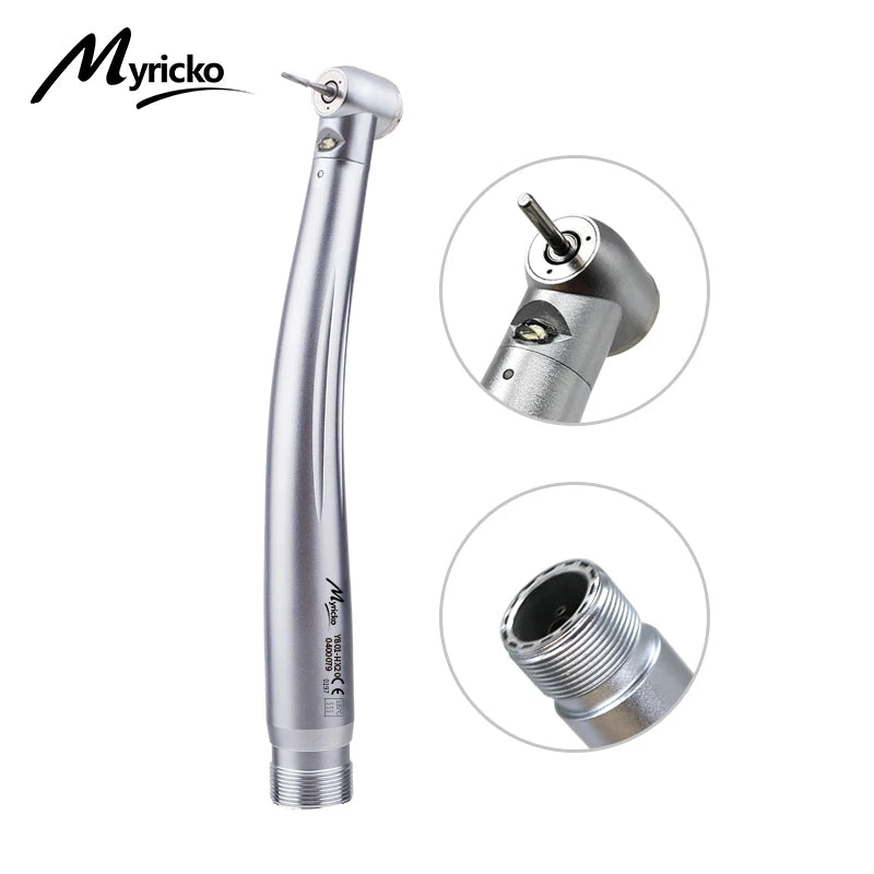 Myricko Dental  High Speed LED Handpiece Air Turbine E-generator Dental Handpiece Torque rotation 2/4Holes for NSK Self-powered