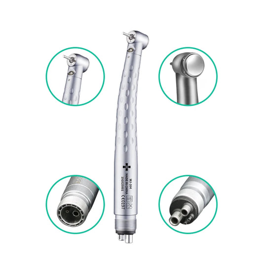WenJian Dental High Speed Handpiece rotation Three Point Water Spray Led Light Dentist Oval Patten Mechanical Tools Dentistry