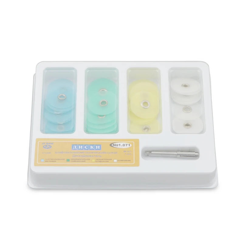 Dental Polishing Discs Gross Reduction Contouring Mandrel Stripe 4 Color Dentist Tool Set Dentistry Material for Teeth Whitening