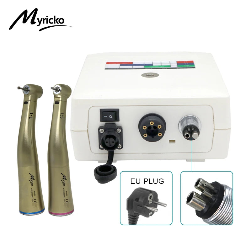Myricko Dental Clinical Brushless LED Micro Motor Fiber Optic Electric Micromotor Handpiece Odontología Dentistry Tool Dentist