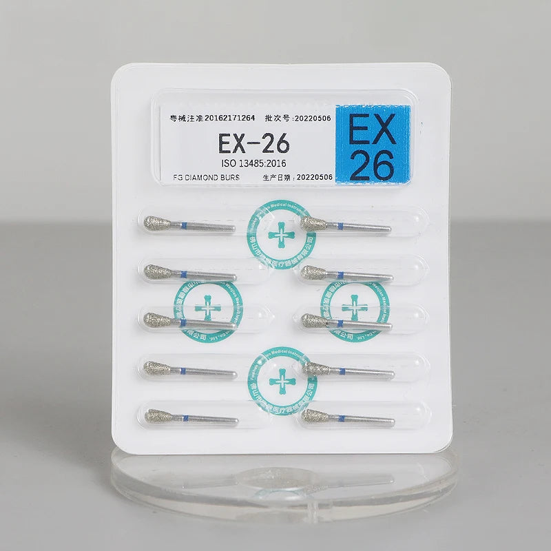 10PCS Dental Diamond Burs Drill Dentistry Burs For High Speed Handpiece Handle Diameter 1.6mm Dentist Tools Dental Materials