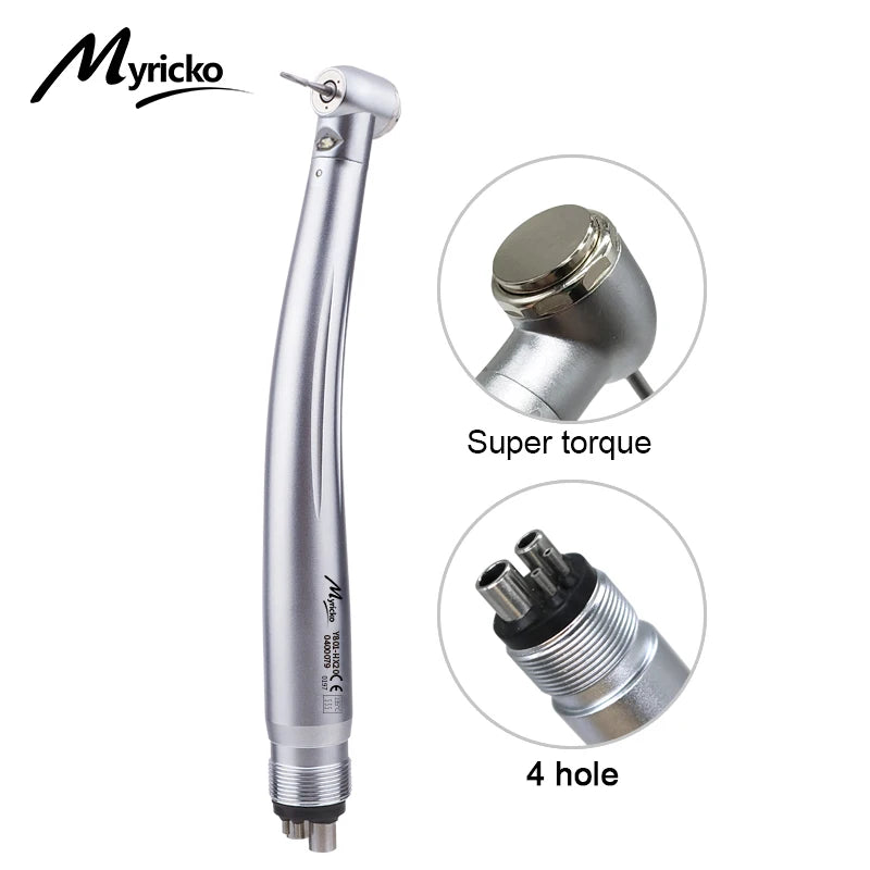 Myricko Dental High Speed Handpiece Triple / Single Spray Push Button Standard /Torque Head Turbine B2 M4 Dentist Tools rotation