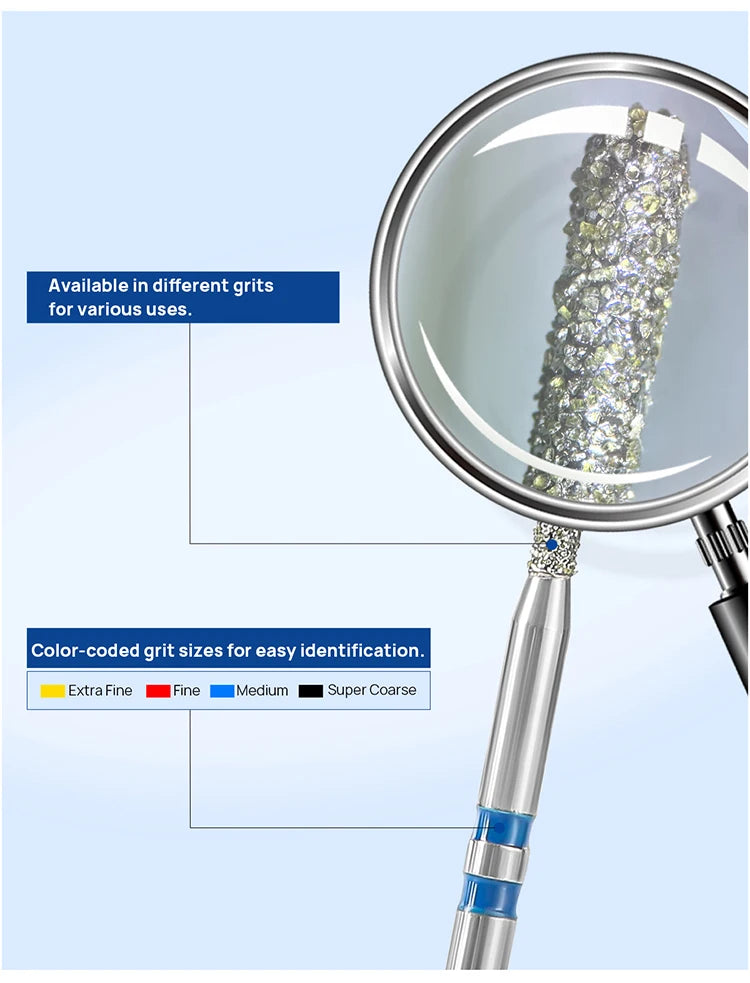 10Pcs/box Azdent Dental Diamond Burs Cutting Zirconia Ceramic Burs 1.6mm For High Speed Dental Handpieces