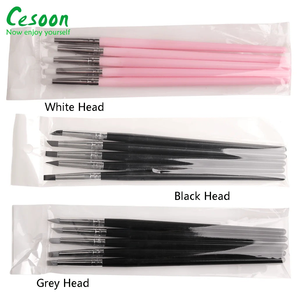 Dental Shaping Silicone Resin Brush Pens For Porcelain Teeth Tool Adhesive Composite Cement 5mm Head Soft Art Brushes Dentistry