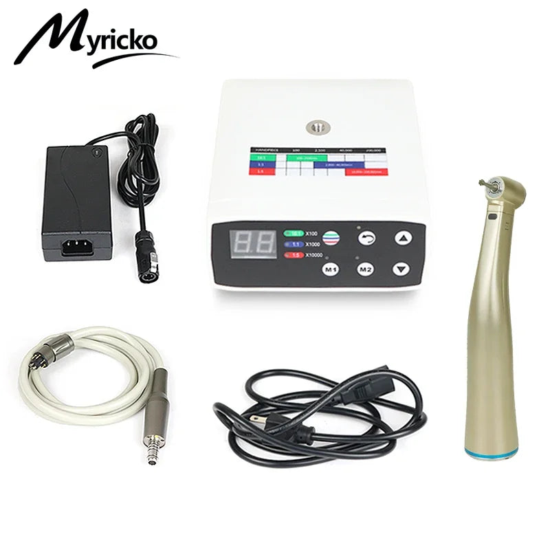 Fiber Optical Electric Motor: Dental Clinical Brushless LED Micromotor with Handpiece, Dentist Tips & Odontologia Lab Equipment