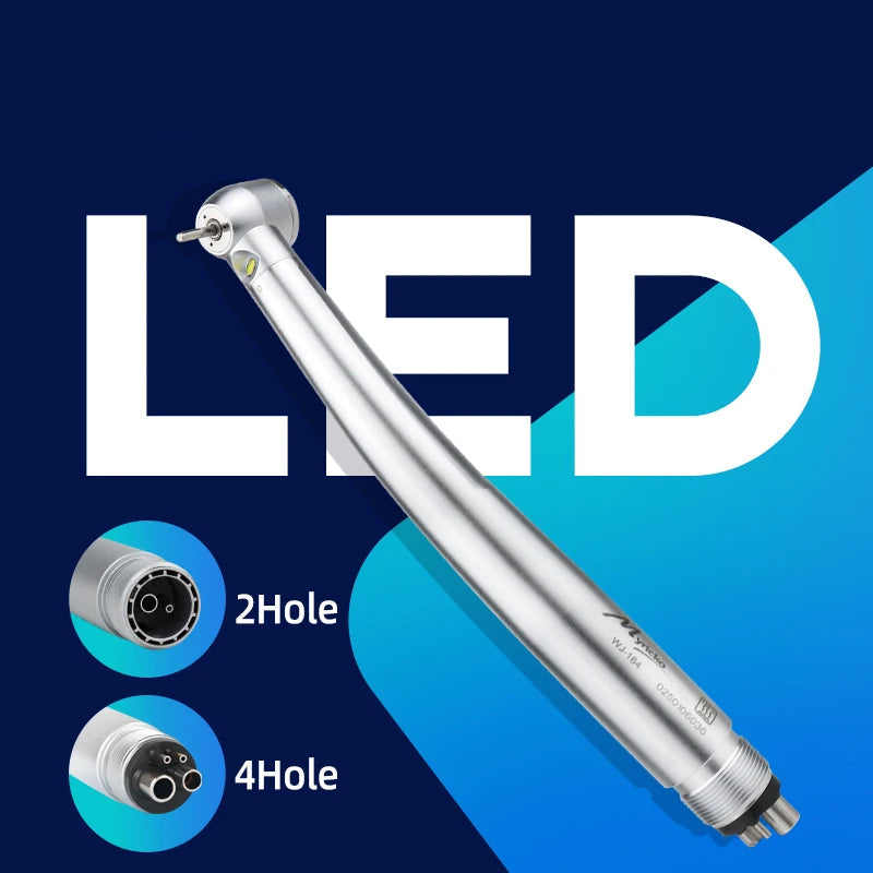 STI dental tool with LED lighting on a blue background