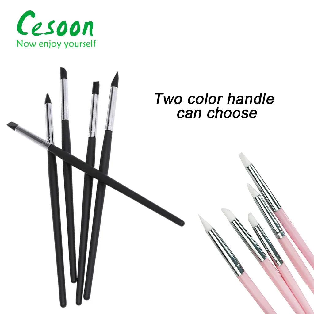 Dental Shaping Silicone Resin Brush Pens For Porcelain Teeth Tool Adhesive Composite Cement 5mm Head Soft Art Brushes Dentistry