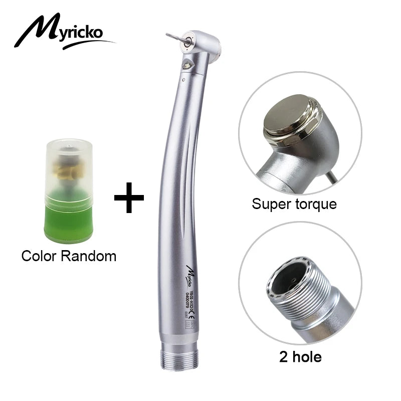 LED Dental Handpiece High Speed rotation Push ButtonSpray Light Ceramic Bearings Dentistry Tips Air Turbine High Rotation Pens