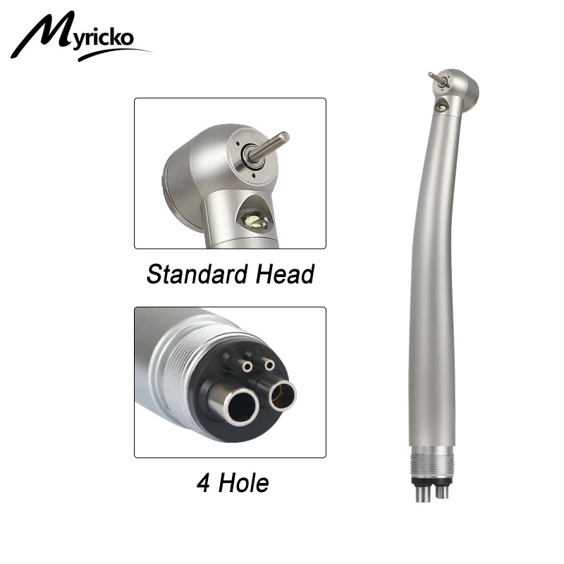Dental High Speed Led Handpiece Push Button Tripe Water Spary Dentist High Speed Handpieces Ceramic Bearing Turbine B2/M4