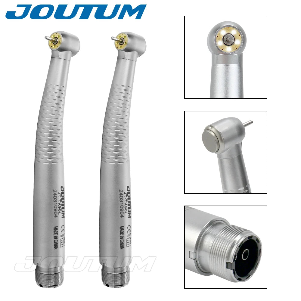 Dental High and Low Speed Handpiece Kit High Speed 5 Led light  Handpiece Push Putton 1:1 Contra Angle Air Motor Set