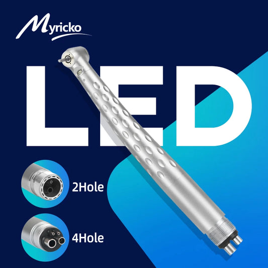 WenJian Dental High Speed LED Optic E-Generator Handpiece 2/4 Holes Standard Head Push Button Self Power rotation