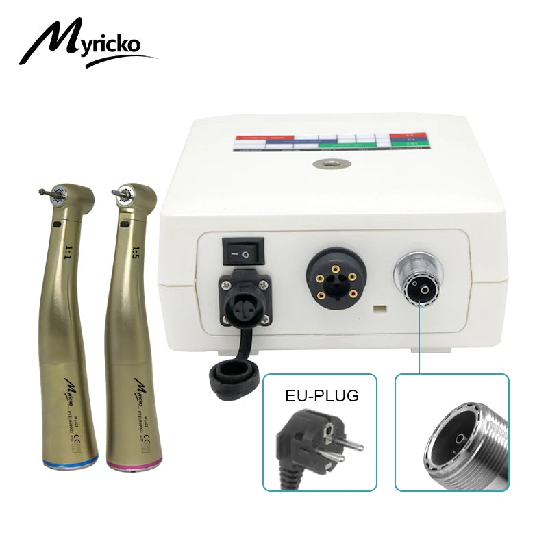 Myricko Dental Clinical Brushless LED Micro Motor Fiber Optic Electric Micromotor Handpiece Odontología Dentistry Tool Dentist