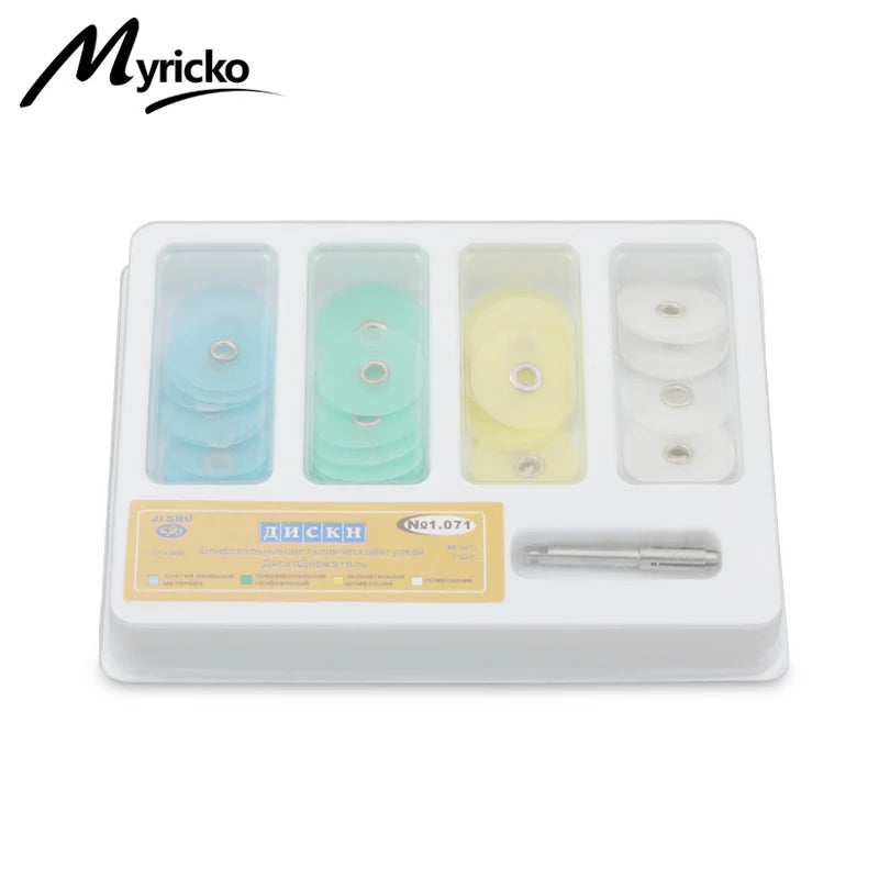 Dental Polishing Discs Gross Reduction Contouring Mandrel Stripe 4 Color Dentist Tool Set Dentistry Material for Teeth Whitening
