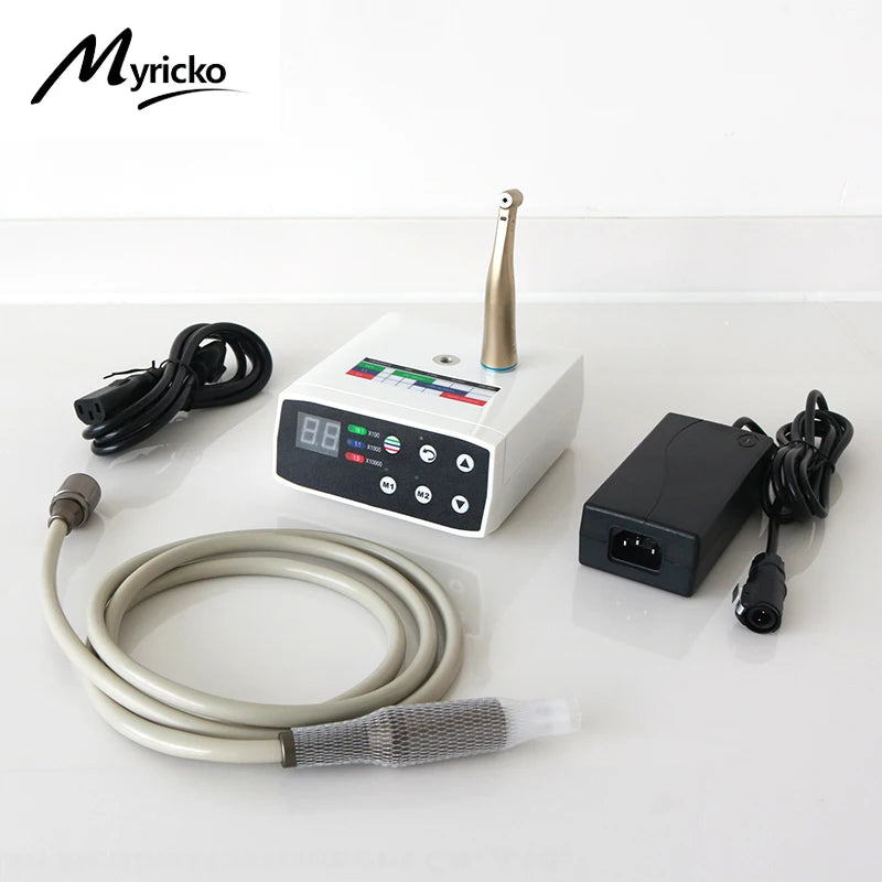 1:5/1:1 Dental Brushless Electric Motor LED Micromotor: Fiber Optic Contra Angle, Low Speed Handpiece as Dentist Lab Equipment