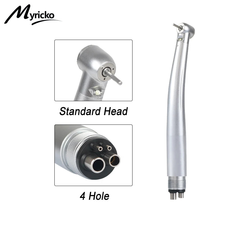 Type Dental E-generator LED High Speed Turbine Handpiece rotation Button Ceramic Bearing Triple Spray Dental High Speed rotation