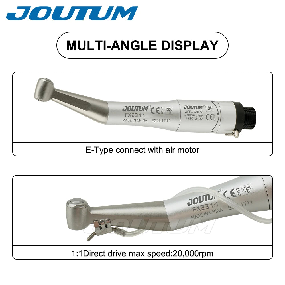 Dental High and Low Speed Handpiece Kit High Speed 5 Led light  Handpiece Push Putton 1:1 Contra Angle Air Motor Set