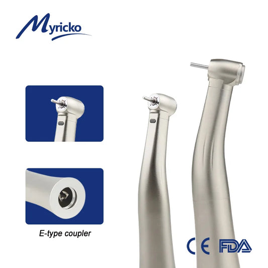 Myricko Dental  For 1:1/1:5 Bule Fiber Optic Contra Angle Low Speed Handpiece Push Button Dentistry Instrument Tools