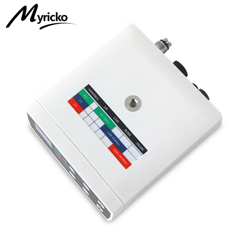 Myricko 1:5/1:1 Fiber Optic Contra Angle Dental Low Speed Red Rings Handpiece Micromotor Push Button Dentistry Instrument Tools