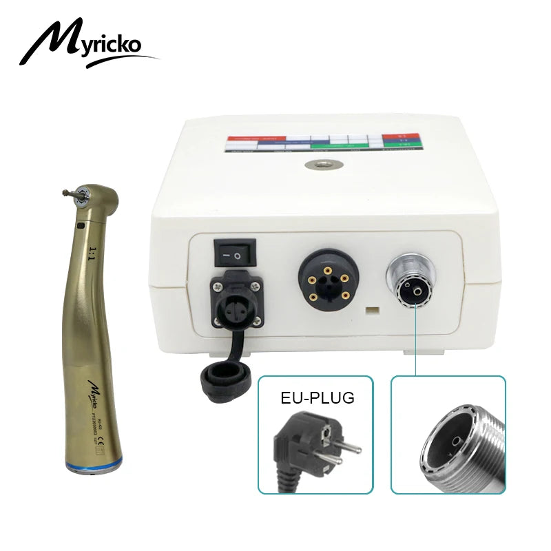 1:5/1:1 Dental Brushless Electric Motor LED Micromotor: Fiber Optic Contra Angle, Low Speed Handpiece as Dentist Lab Equipment