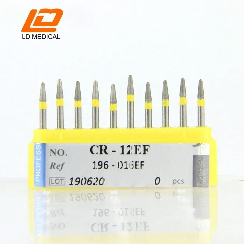 10pcs Dental Diamond Burs CR/DI/SO/TC/VP/WF/WR Series or High Speed Handpiece Dental Lab Polishing Tools Dia.1.6mm