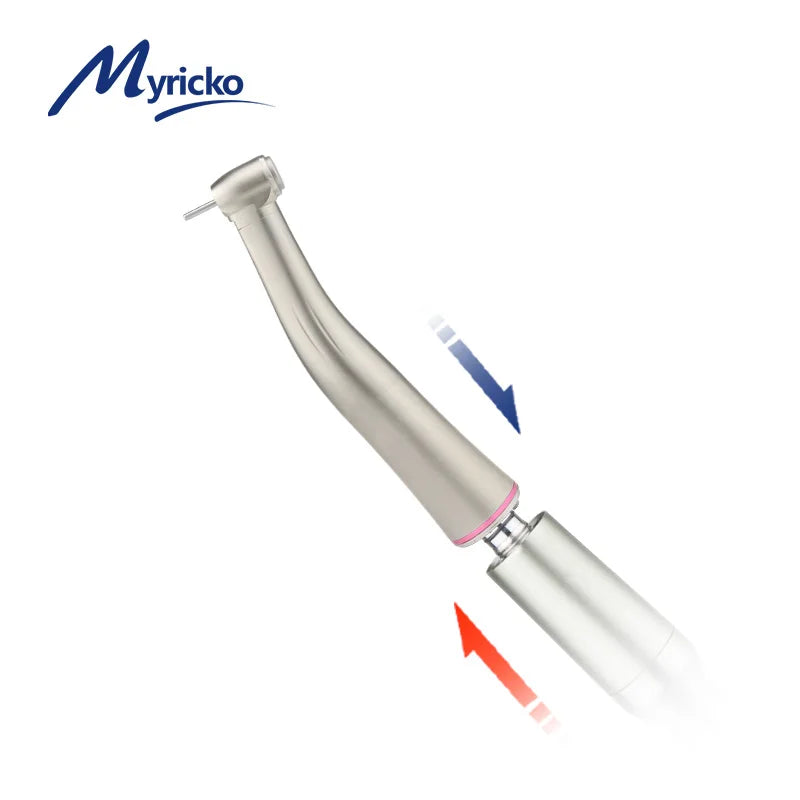 Myricko Dental  For 1:1/1:5 Bule Fiber Optic Contra Angle Low Speed Handpiece Push Button Dentistry Instrument Tools