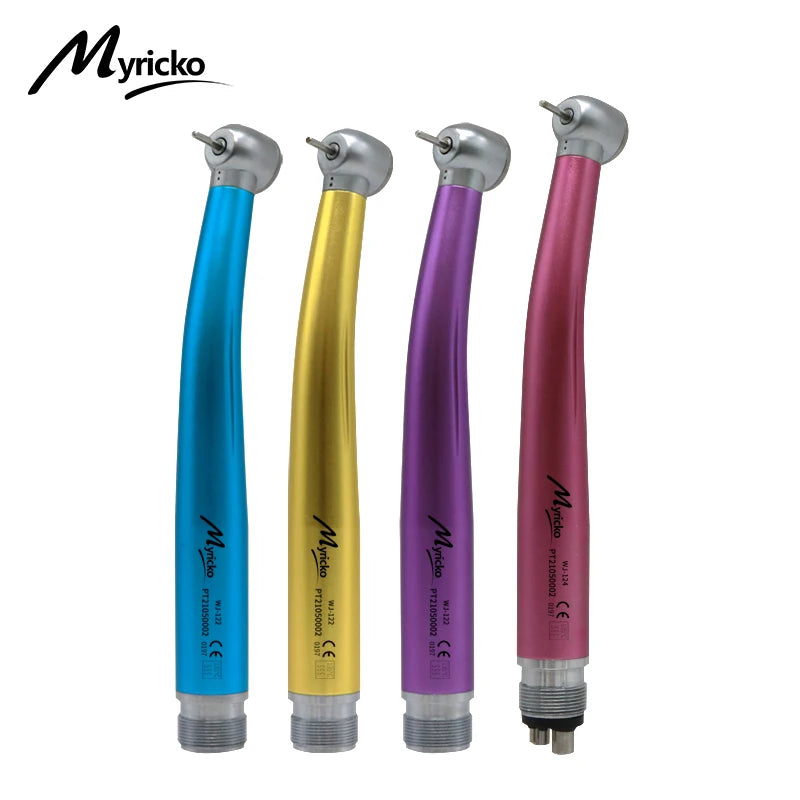 Dental Colorful High Speed Rotation Handpiece Ceramic Bearing Turbine 2/4 Holes Single Water Spray Destist Tips Dentistry Tools