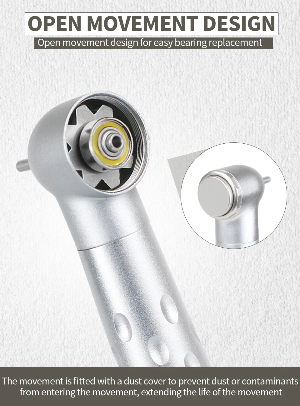 WenJian Dental High Speed Handpiece rotation Three Point Water Spray Led Light Dentist Oval Patten Mechanical Tools Dentistry
