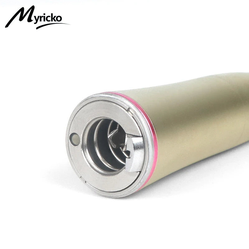Myricko Dental  Low Speed 1:5 Ratio Fiber Optic Contra Angle  Handpiece Red Ring Air Turbine Dentistry Equipment Tool rotation