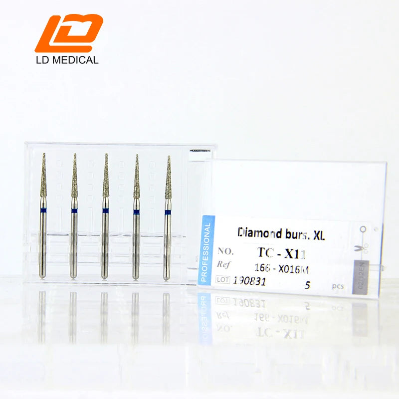 10pcs Dental Diamond Burs CR/DI/SO/TC/VP/WF/WR Series or High Speed Handpiece Dental Lab Polishing Tools Dia.1.6mm