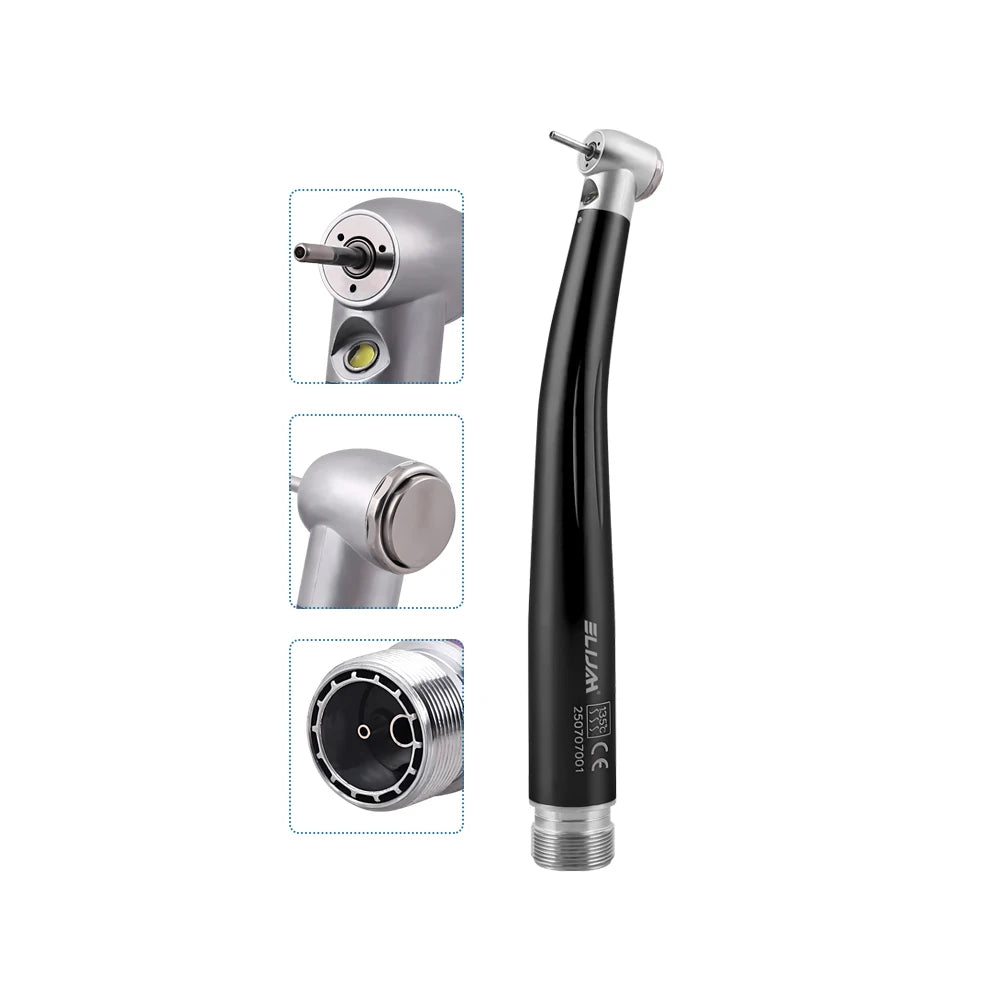 SYJH Dental 2/4Holes LED High Speed HandpieceStandard Head Single Water Spray Push Button Air Turbine Dentistry Instrument Tools