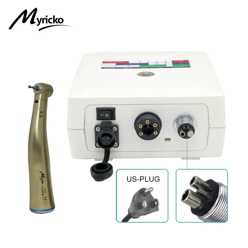 Dentist Lab Equipment: 1:5/1:1 LED Micromotor, Dental Brushless Electric Motor, Fiber Optic Contra Angle & Low Speed Handpiece