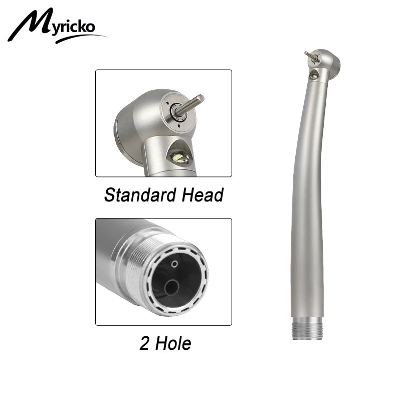 Dental High Speed Led Handpiece Push Button Tripe Water Spary Dentist High Speed Handpieces Ceramic Bearing Turbine B2/M4