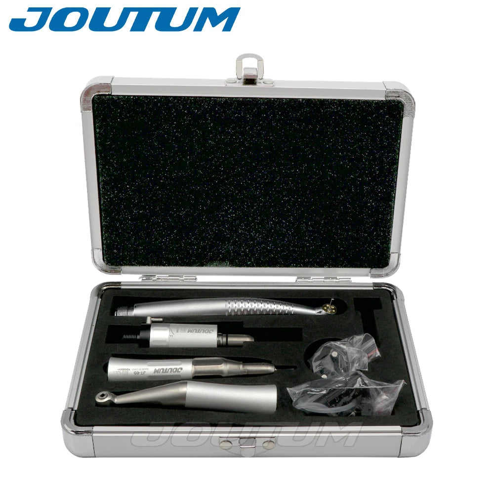 Dental High and Low Speed Handpiece Kit High Speed 5 Led light  Handpiece Push Putton 1:1 Contra Angle Air Motor Set