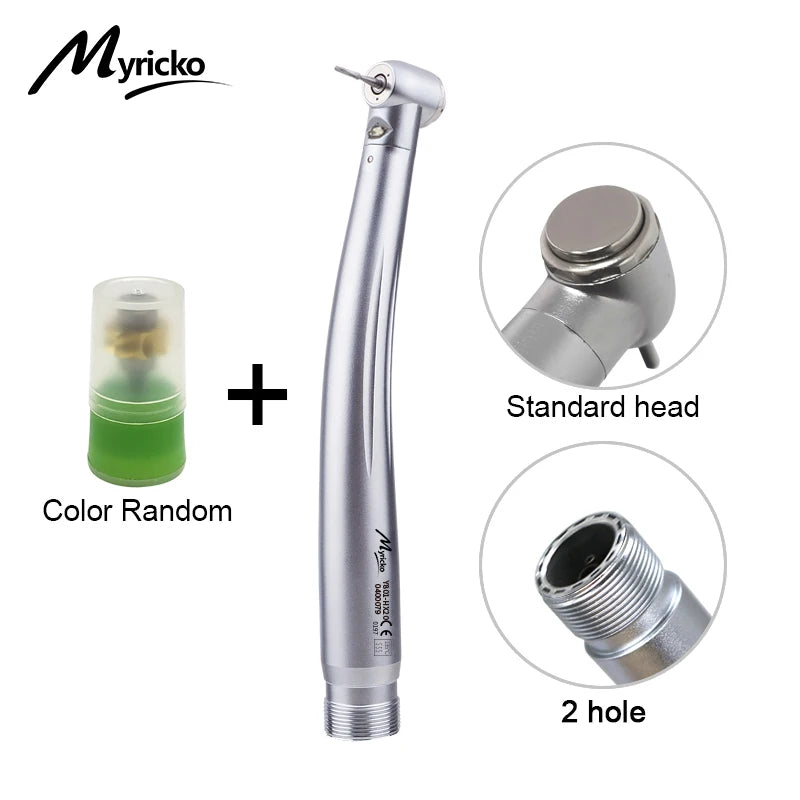 Myricko Dental High Speed Handpiece Triple / Single Spray Push Button Standard /Torque Head Turbine B2 M4 Dentist Tools rotation