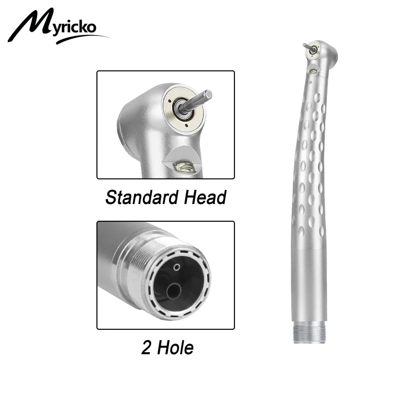Style Denta lLED Pièce à main haute vitesse à rotation Générateur d'énergie Fibre optique Bouton-poussoir Cartouche à roulement céramique Turbine à air