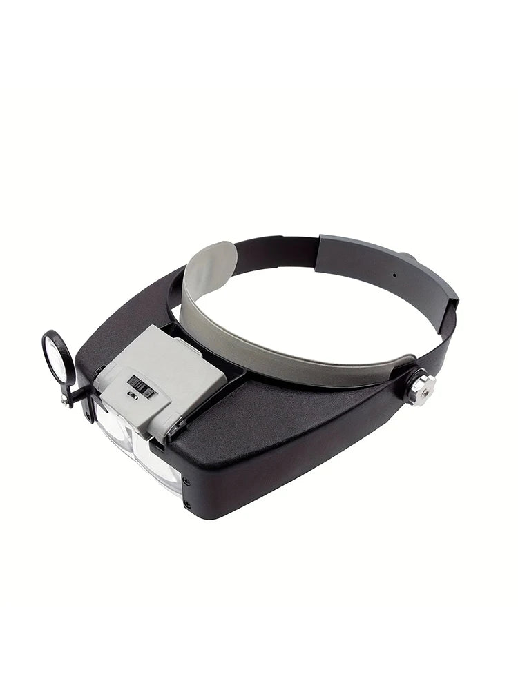 Loupe Microscope LED Light 10X Helmet Style Magnifier Glass Headband Magnifying Glasses Lupas Con Luz Reading Or Repair Use