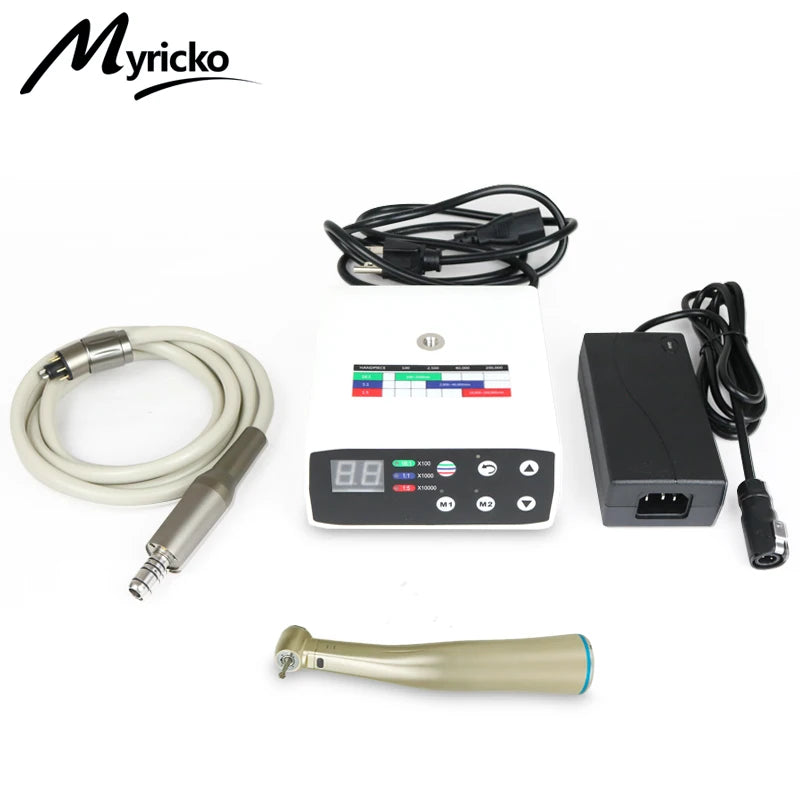 Fiber Optical Electric Motor: Dental Clinical Brushless LED Micromotor with Handpiece, Dentist Tips & Odontologia Lab Equipment