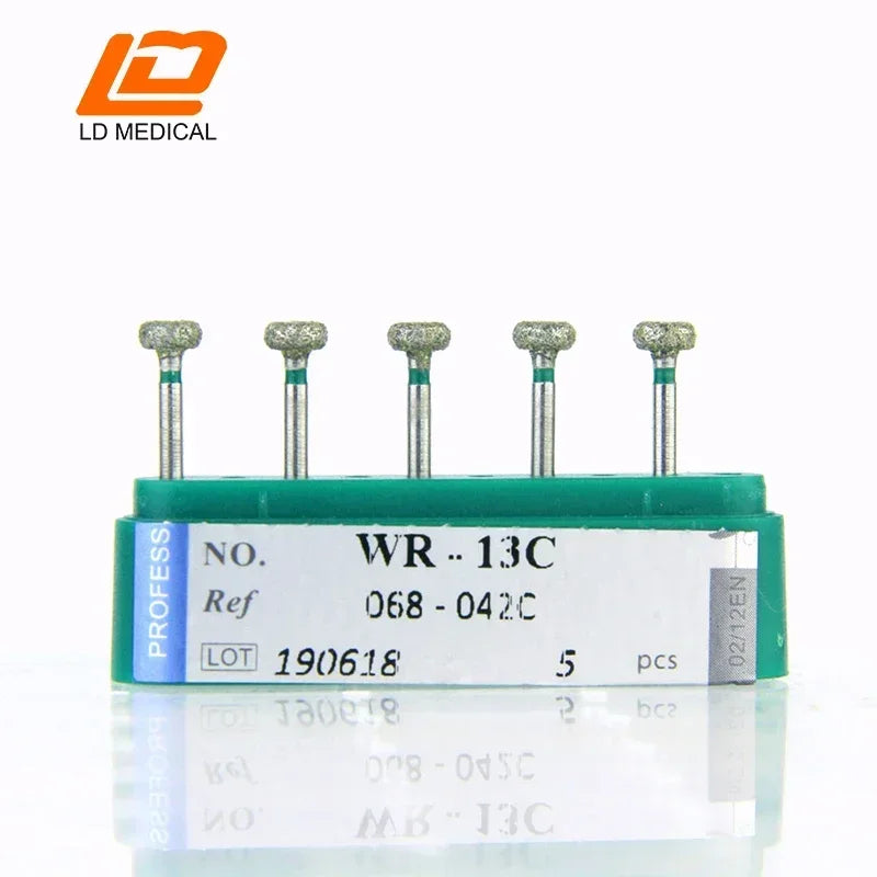 10pcs Dental Diamond Burs CR/DI/SO/TC/VP/WF/WR Series or High Speed Handpiece Dental Lab Polishing Tools Dia.1.6mm