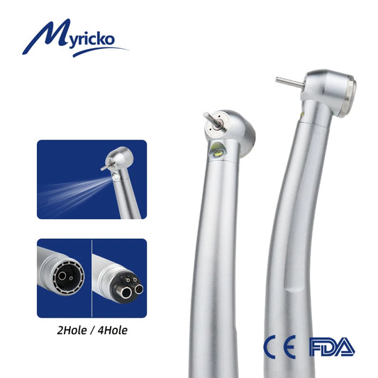 LED Dental Handpiece High Speed Push Button 3 Water Spray Light Ceramic Bearings Dentistry Tips Air Turbine High Rotation Pens